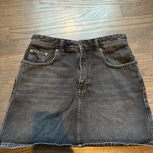 urban outfitters bdg black demin mini skirt